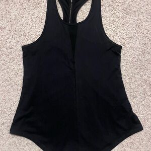 Zyia Black Mesh Accent Athletic Tank Activewear Stretch Sleeveless M